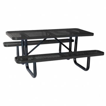 E0150 Picnic Table 72 W x62 D Black