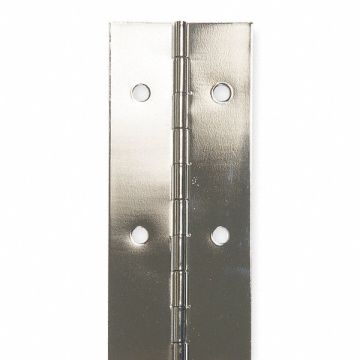 Piano Hinge Bright Nickel 4 ft L 2 in W