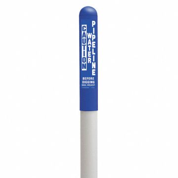 Utility Dome Marker 66 in H Blue/White