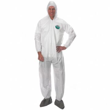 E1745 Hooded Coverall w/ Boots White XL PK25