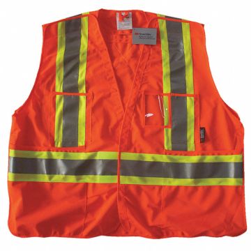 Safety Vest Orange/Red 4XL/5XL Polyester