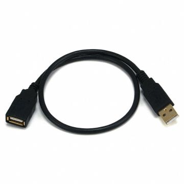 USB 2.0 Extension Cable 1-1/2 ft.L Black