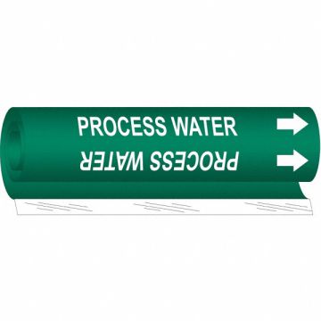 Pipe Marker Process Water 5 in H 8 in W