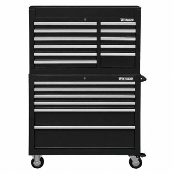 Blk Heavy Duty Tool Chest/Cabinet Combo