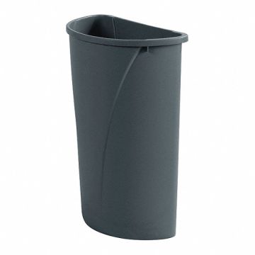 Half Rnd Waste Container 21 gal. Gry PK4