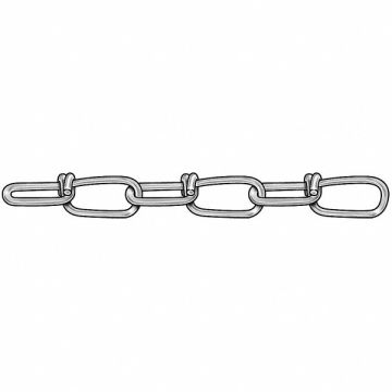 Chain Dbl Zinc Sz 3/0 305 Lb Load 100 Ft