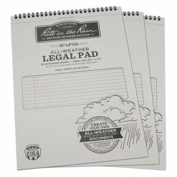 All Weather Legal Pad Wirebound PK3