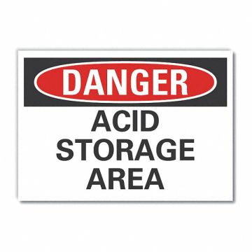 Acid Danger Rflct Label 3.5in x 5in