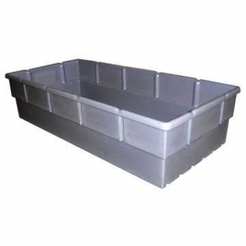 Storage Tote Gray Solid Polyethylene