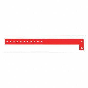 ID Wristband Vinyl L-Shaped Red PK500