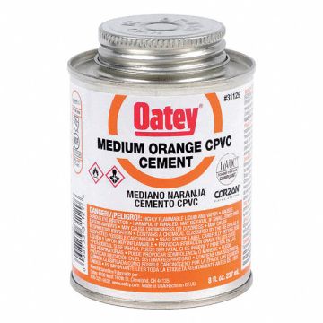 Pipe Cement 8 fl oz Orange