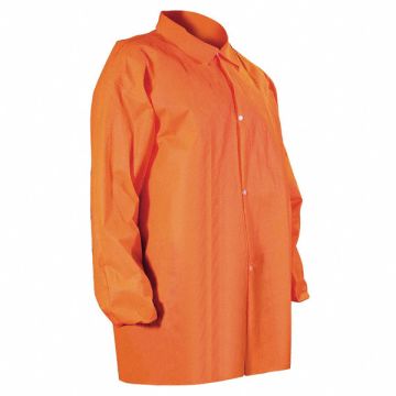 Lab Coat Orange Snaps S PK30