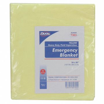 Emergency Blanket Yellow 54In x 80In