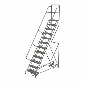 Rolling Ladder 12 Step Steel Serrated