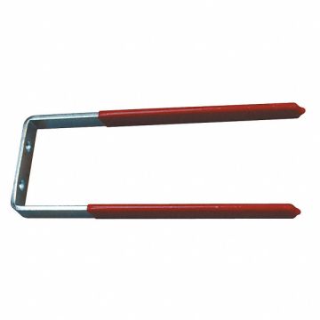 Double Point Hook Red Vinyl Coated 1/2 L