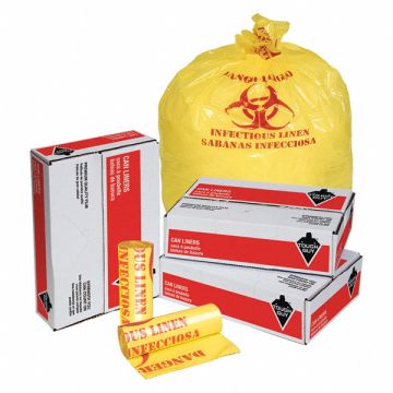 Biohazard Bags 33 gal. Yellow PK100