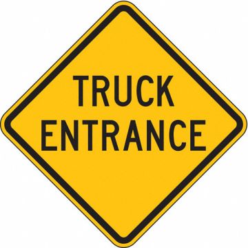 Truck Entrance Traffic Sign 24 x 24