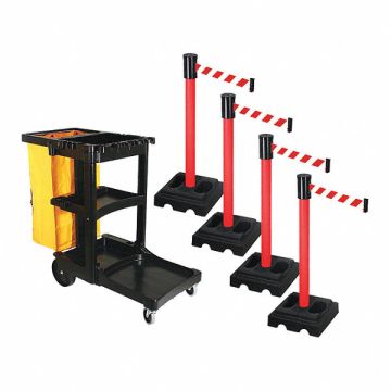 Barrier Systems Post Red 15 ft Belt