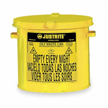 F0097 Countertop Oily Waste Can 2 gal Yellow
