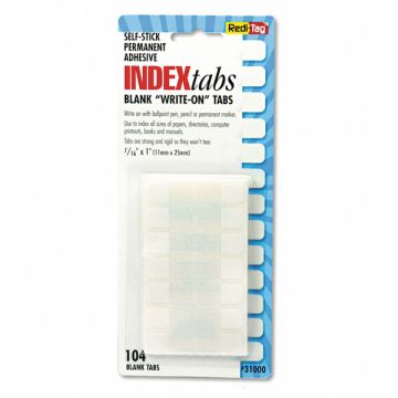 Index Tabs Write-On 1 White PK104