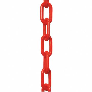 Plastic Chain 1-1/2 In x 50 ft Red