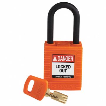 Lockout Padlock Orange 1-13/16 H Body