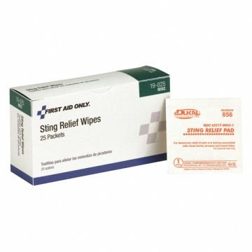 Sting Relief Wipes PK25