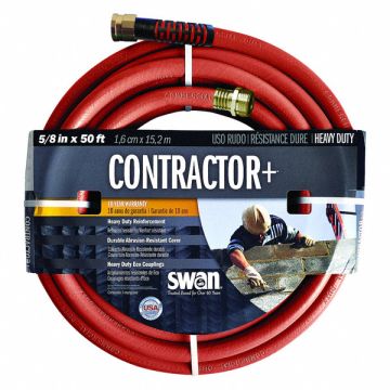 Water Hose Cold Water Red PVC 50 ft.