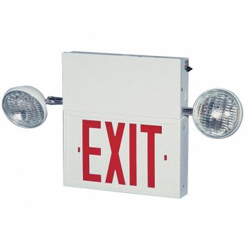 Exit Sign w/Emergency Lights 8W Red