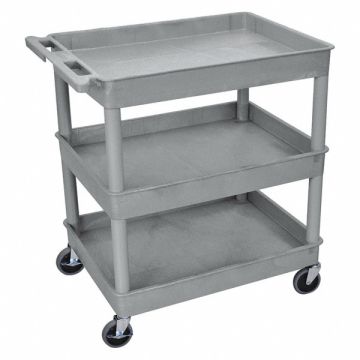 Utility Cart 400 lb Cap. PE 3 Shelves
