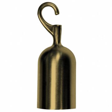 Post Rope Hook End Satin Brass