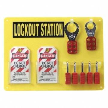Lockout Station Black/Yellow 14 H