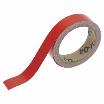 Pipe Marking Tape Red 1in W 30ft Roll L