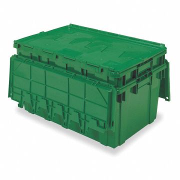 Attached Lid Ctr Green Solid PP