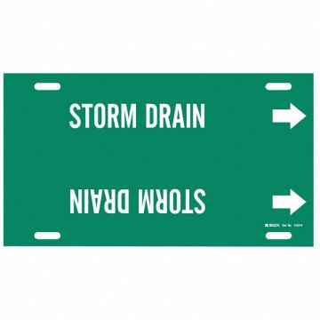 Pipe Marker Storm Drain 10 in H 32 in W