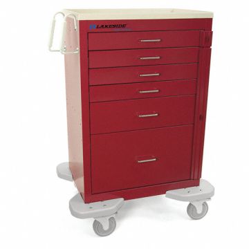 Medical Cart Red Cabinet