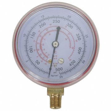 Gauge 2-1/2 In Dia High Side Red 500 psi