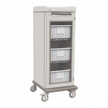 Medical IV Cart Taupe w/3 Tote Boxes