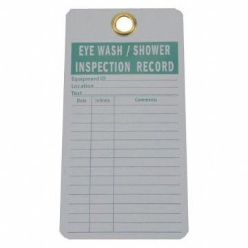 Eye Wash/Sh Inspection Rcd Tag PK25