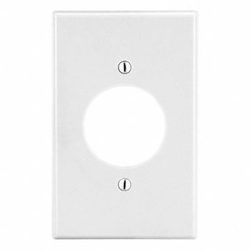Single Receptacle Wall Plate White
