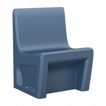 Armless Chair Floor Mount Blue w/Door