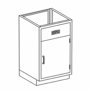 Wide Vented Sink Cabinet 24