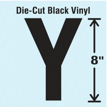 Die Cut Letter Label Y