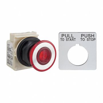 Illum Push Button Operator 30mm No Cap
