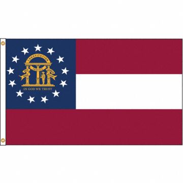 D3772 Georgia Flag 5x8 Ft Nylon