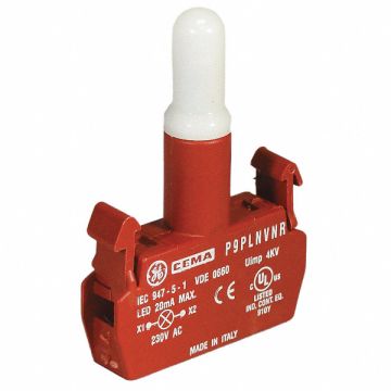 Illum Push Button Operator 22mm Red