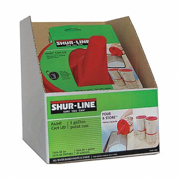 Pour and Store Paint Lid Red 6-1/4in. L