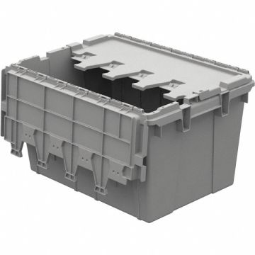 Container AttachedLid 21 x15 x12 LtGray