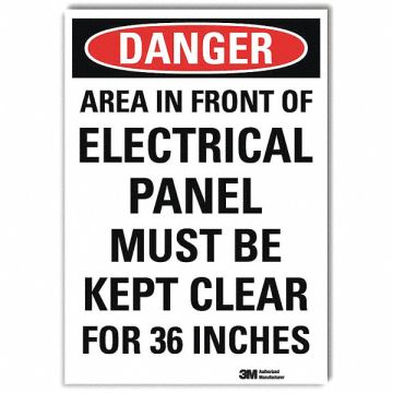 Danger Sign 10inx7in Reflective Sheeting