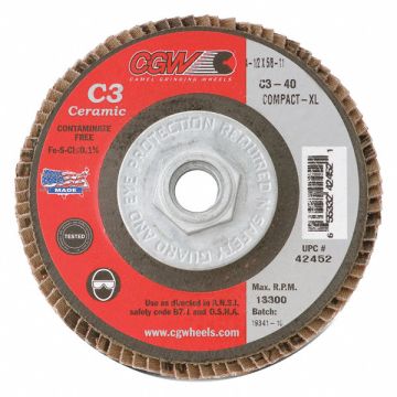 Flap Disc 4.5x5/8-11 C3 Cmpct Cer XL 60G
